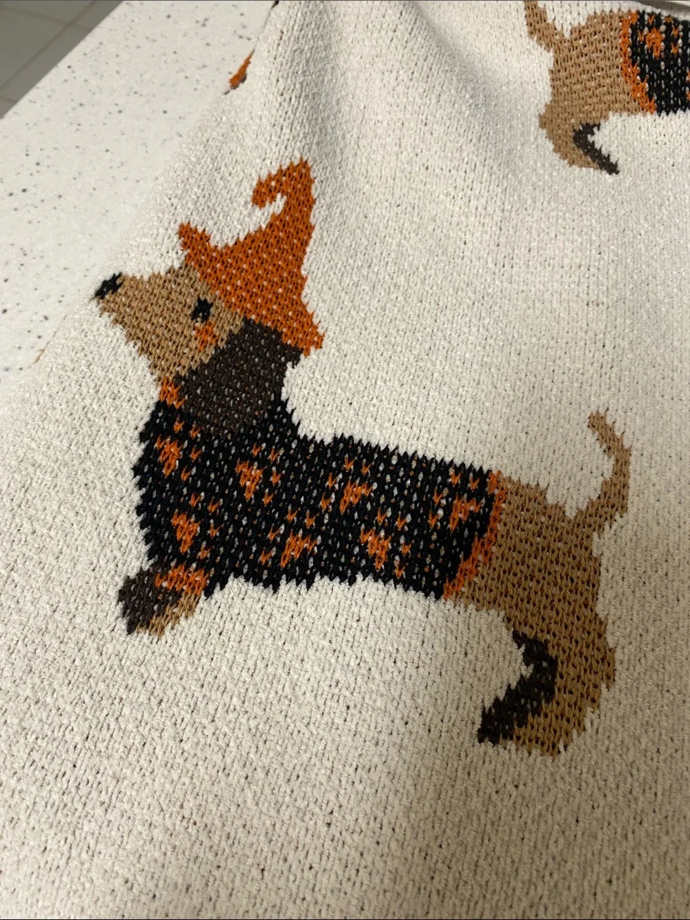 NWT.  Isaac Mizrahi, Halloween dachshund, throw blanket.